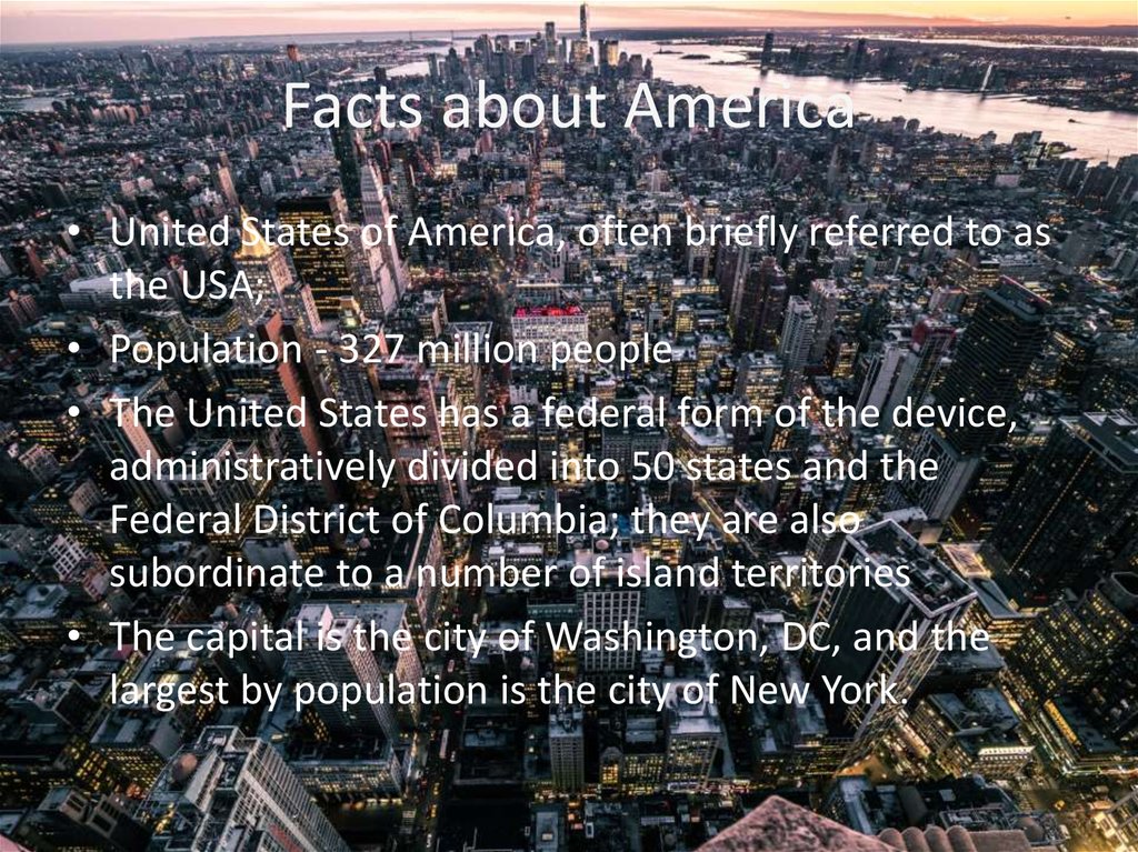 Facts about America