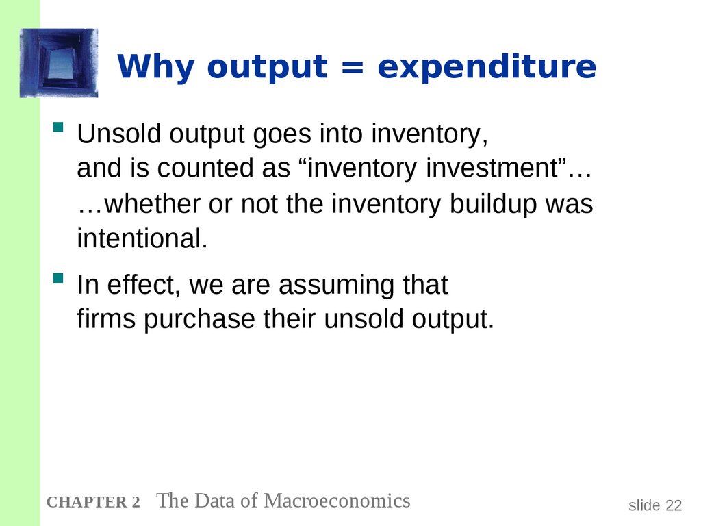 Why output = expenditure