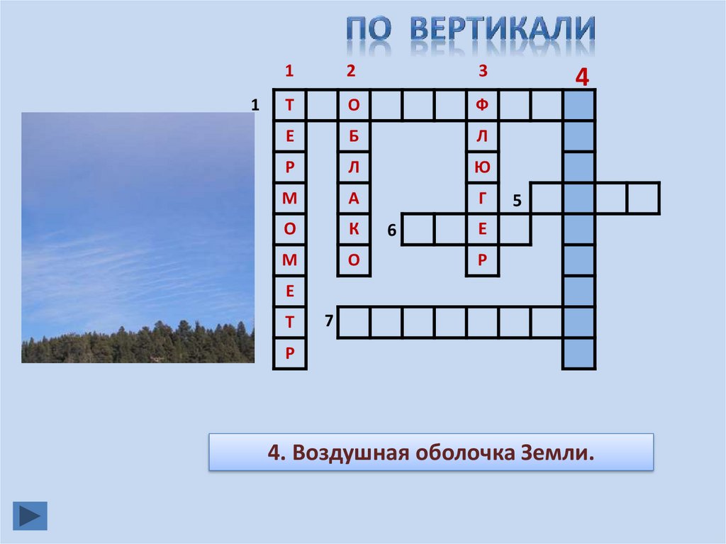 Кроссворд на тему атмосфера с ответами