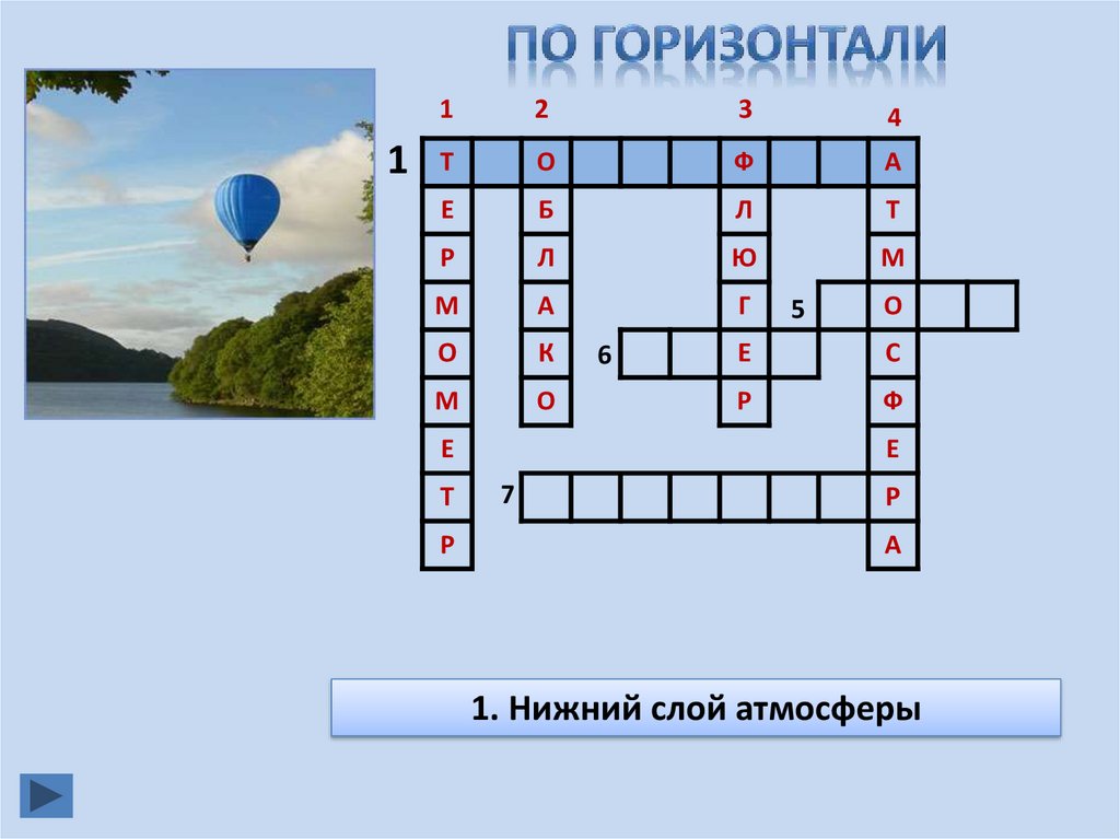 Кроссворд гидросфера