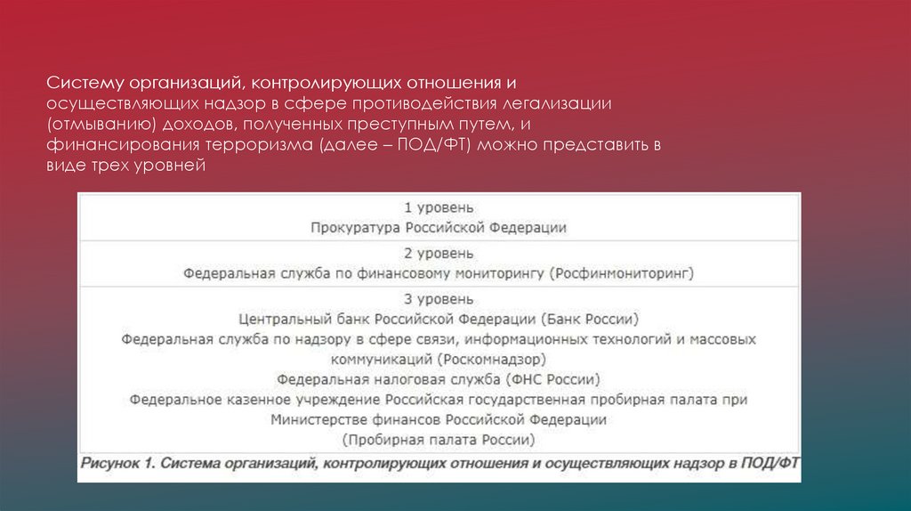 Система под ФТ В России. Международные организации в сфере под/ФТ. Росфинмониторинг структура.