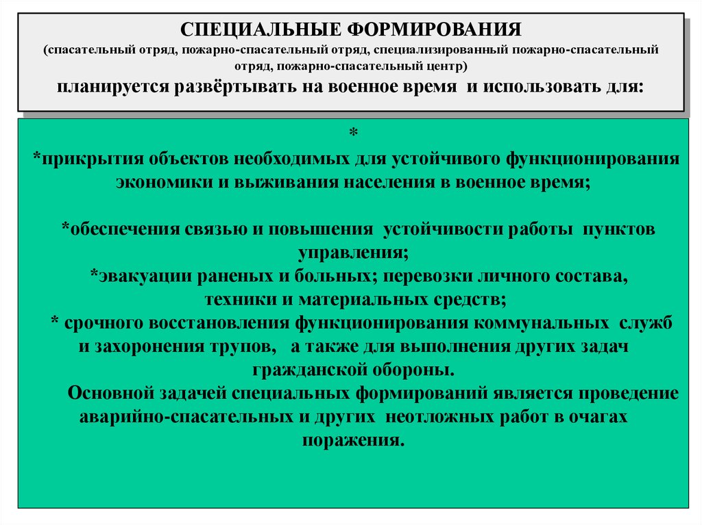 Формирования го. Специальные формирования. Специальные формирования гражданской обороны. Создаваемых на военное время специальных формированиях. Гражданская оборона на современном этапе.