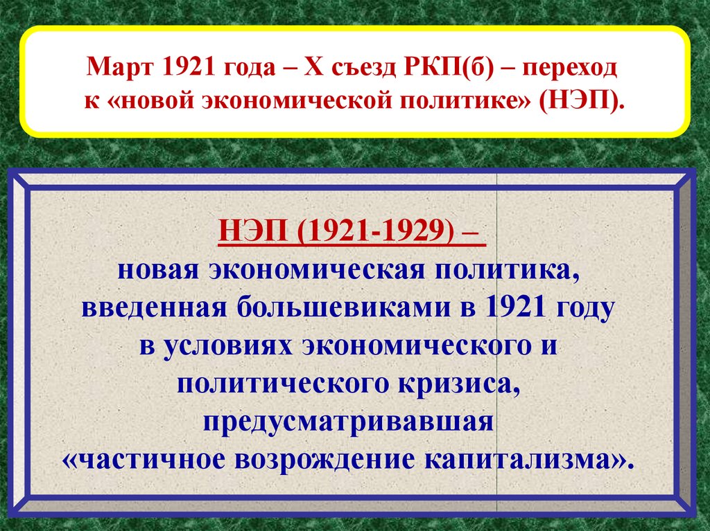 Новой экономической политике 1921 1929 гг