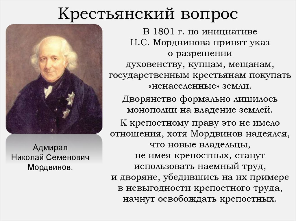 Крестьянский вопрос презентация