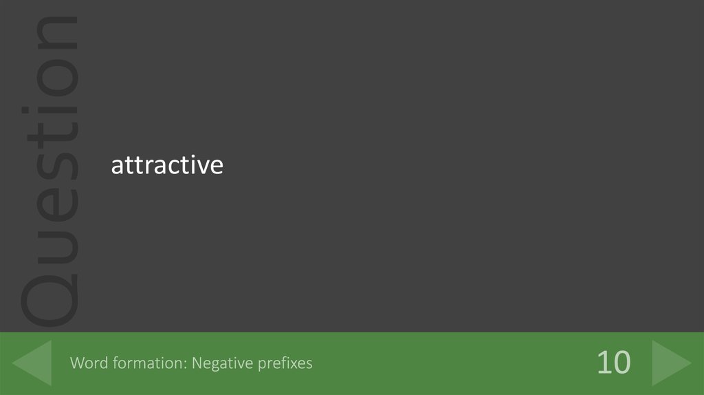 Word formation: Negative prefixes