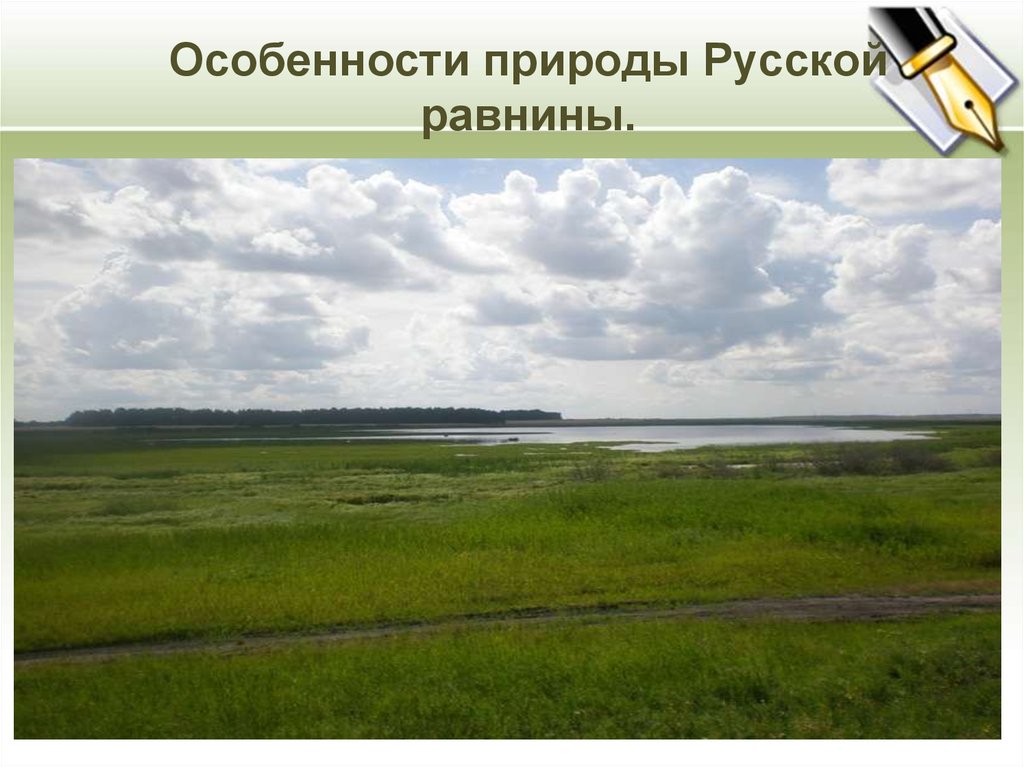 Особенности природы Русской равнины.