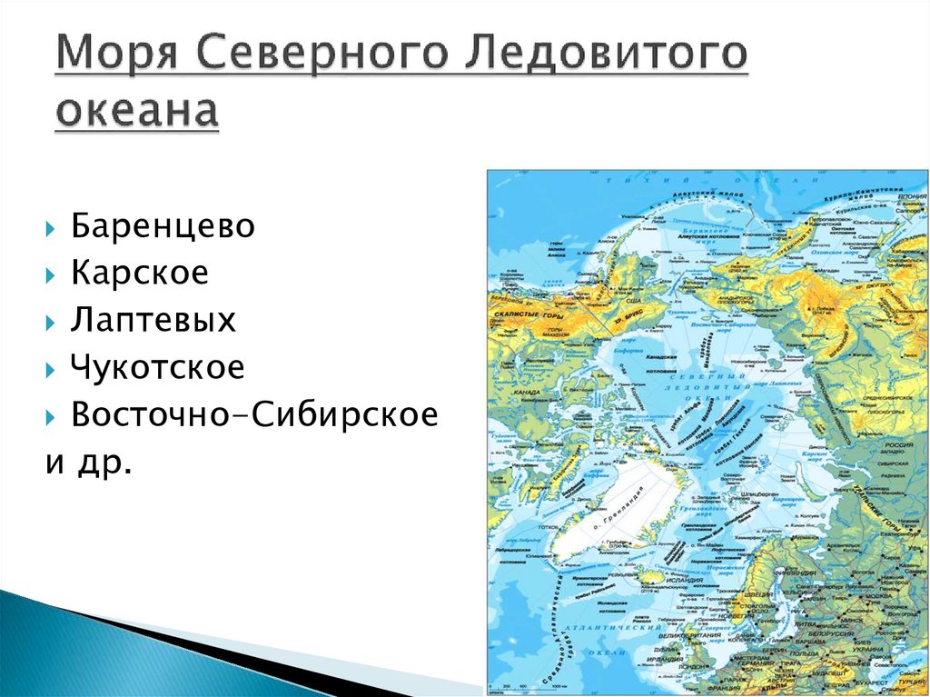 Моря и заливы северного ледовитого. Моря Северного Ледовитого океана. Названия морей Северного Ледовитого океана. Моря Северного Ледовитого океана на карте. МОРОРЯ Северного Ледовитого океана.