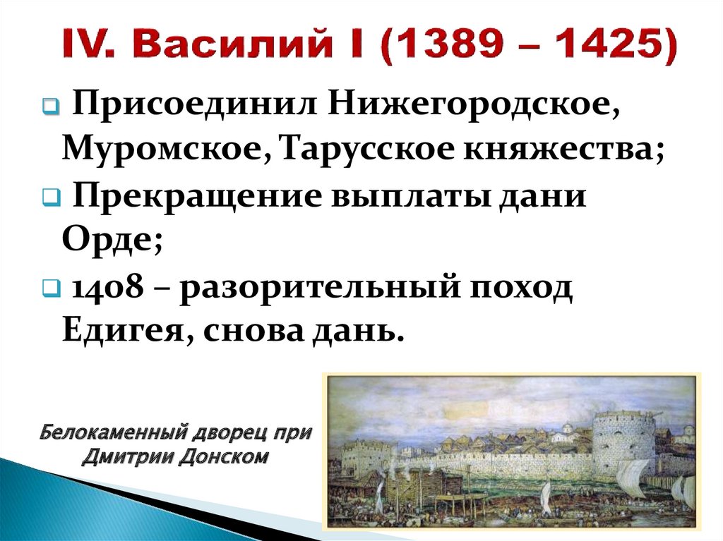 Презентация московское княжество в первой половине xv в 6 класс презентация фгос