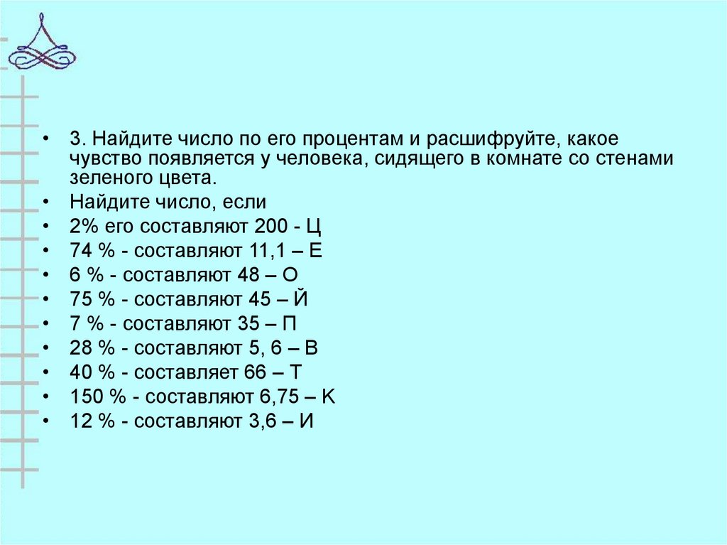 Число если 5 процентов равно 2