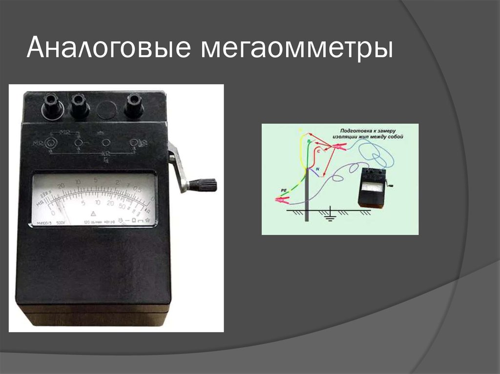 Сопротивление мегаомметром