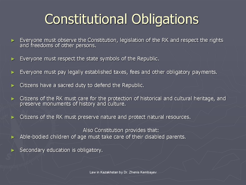 Constitutional Obligations