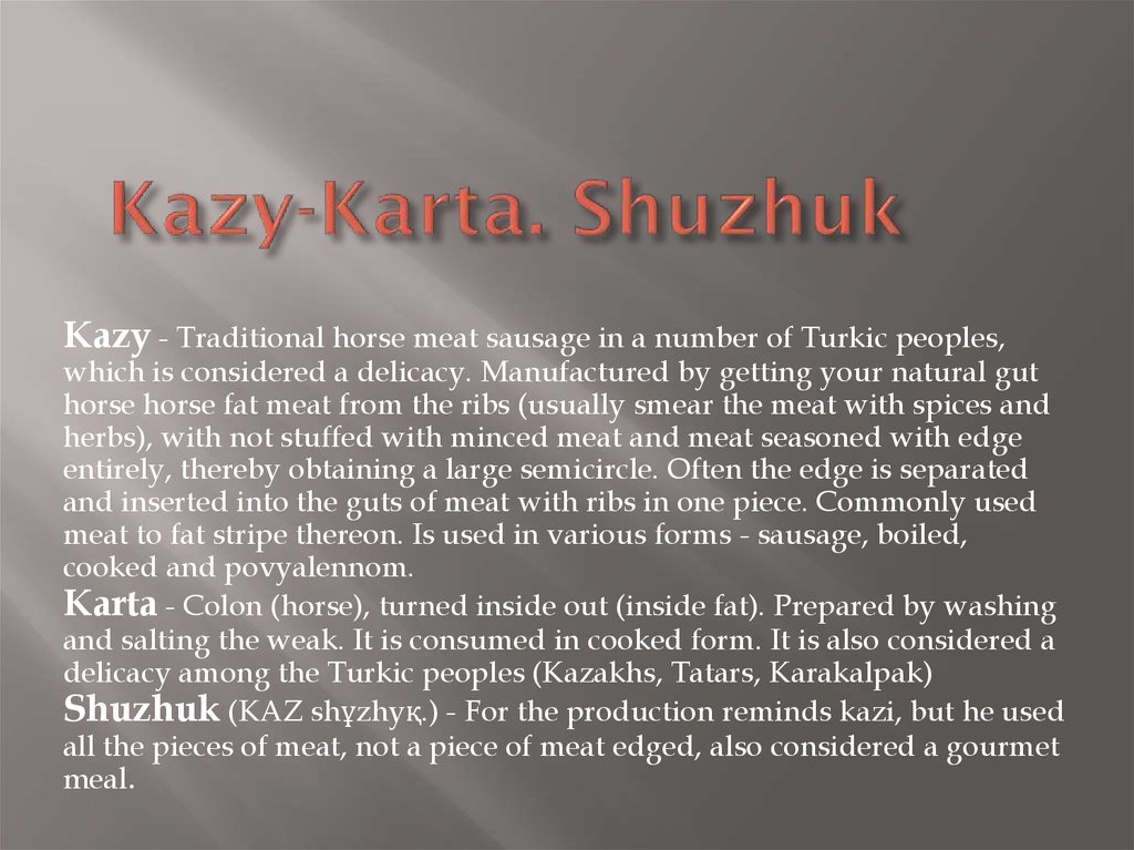 Kazy-Karta. Shuzhuk