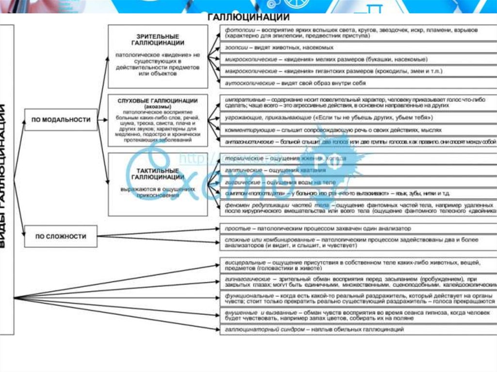 Галлюцинации содержание понятия классификация клиническая картина нозологическая принадлежность