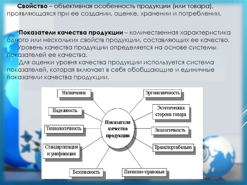 Количественные свойства продукции