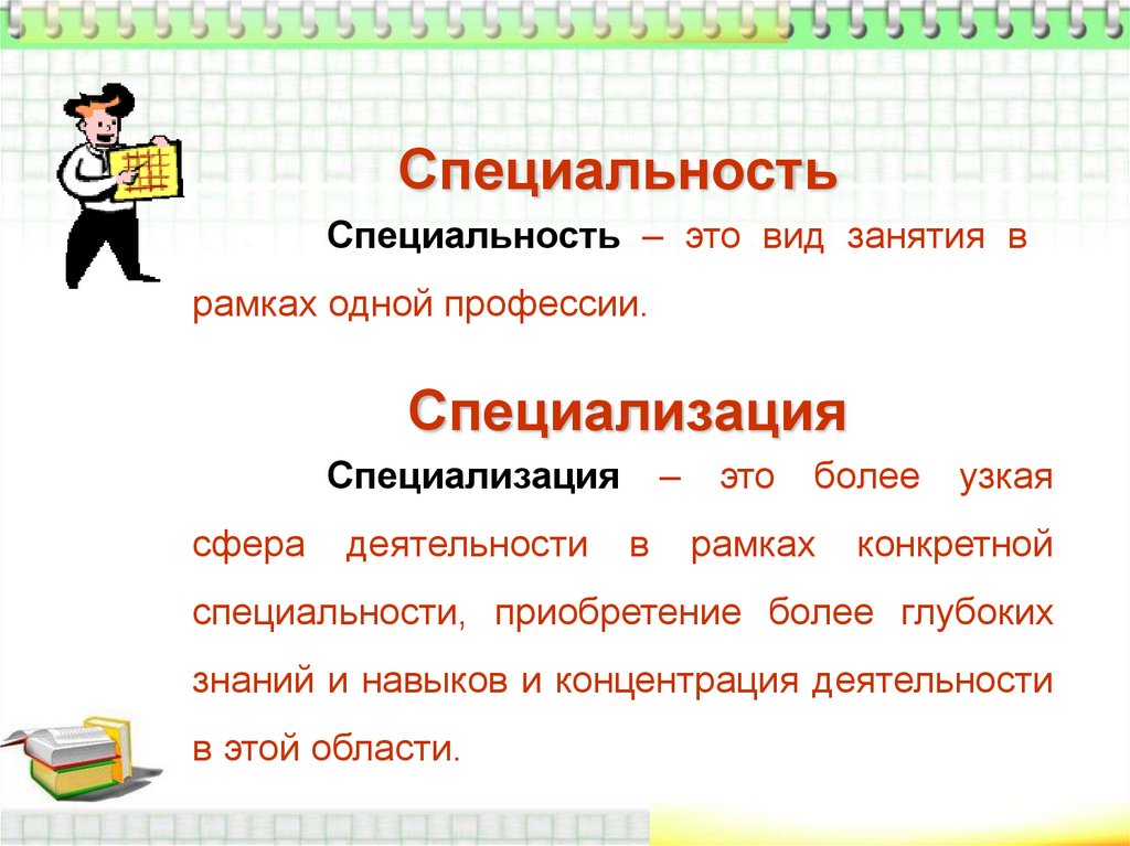 Профессия это простыми словами. Специальность это. Специальность и специализация разница. Специализация это. Специализация в профессии.