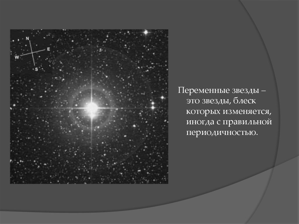 Переменные звезды – это звезды, блеск которых изменяется, иногда с правильной периодичностью.