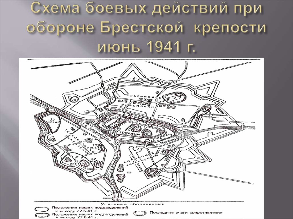 Карта брестской крепости в 1941 году