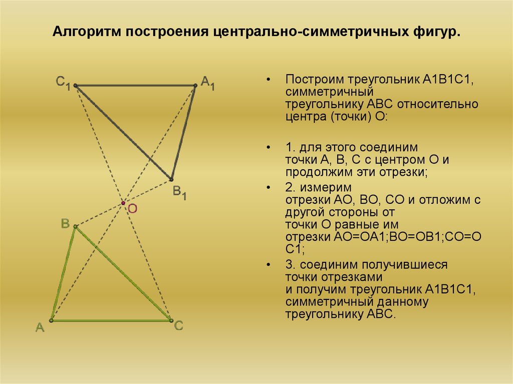 Построить центральное