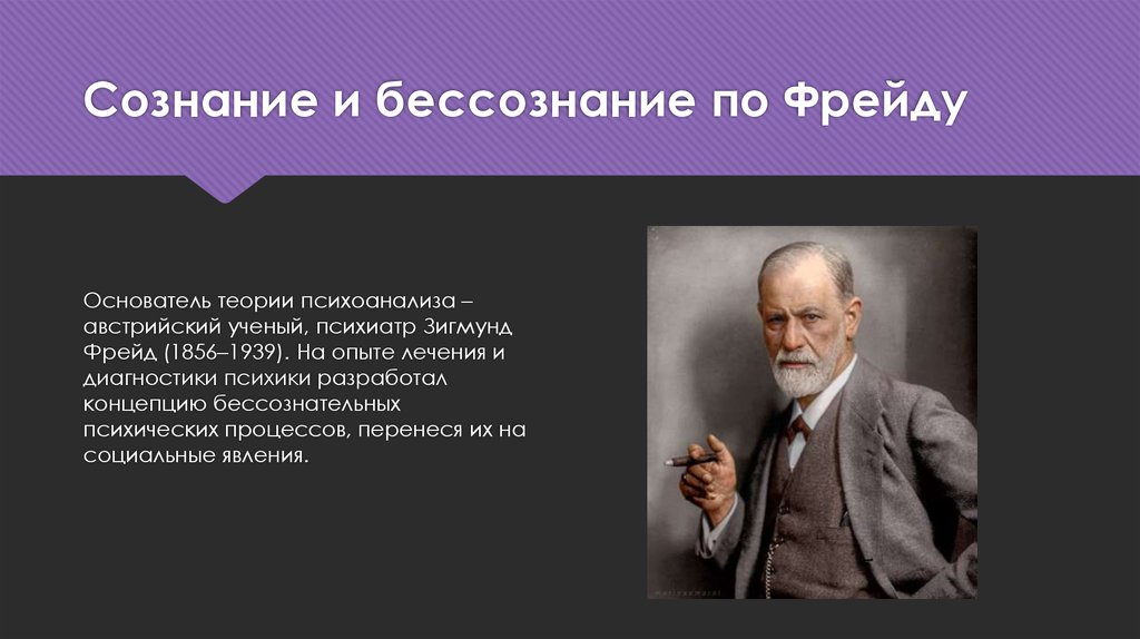 В концепции психоанализа фрейда во взаимоотношениях сознательного и бессознательного на первом плане