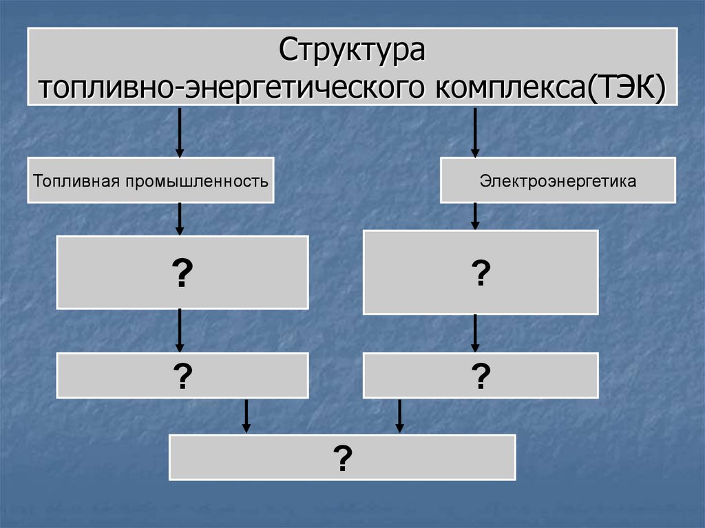 Изобразите в виде схемы состав тэк россии