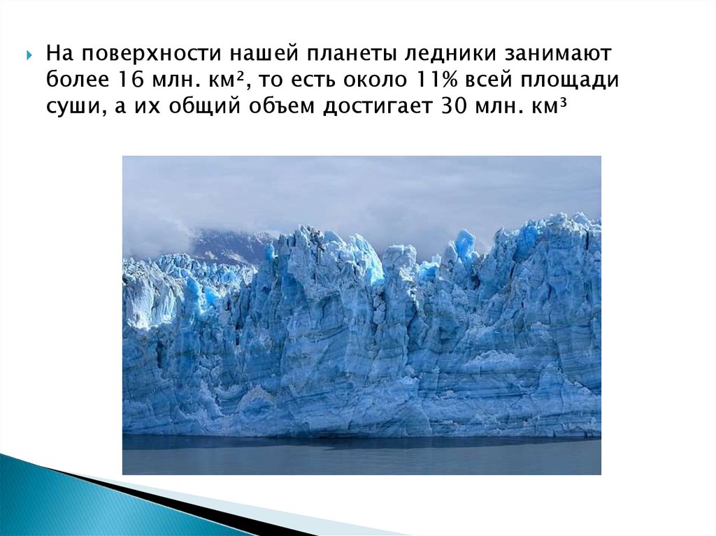Объясните почему практически все ледники урала. Площадь ледников. Площадь ледников в России. Вода ледников в объеме воды на планете. Объем ледника.