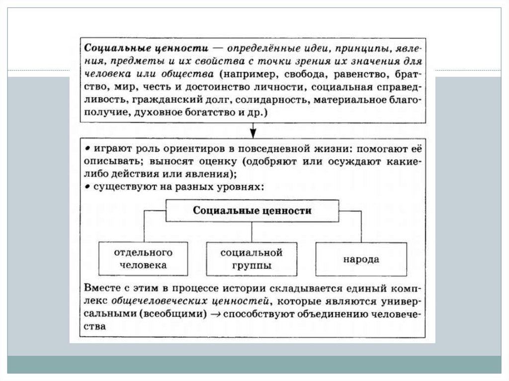 Ценности и нормы социальной системы