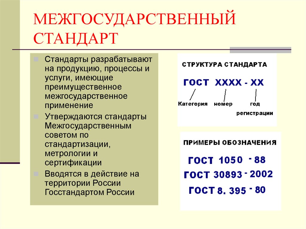 Межгосударственный стандарт презентация