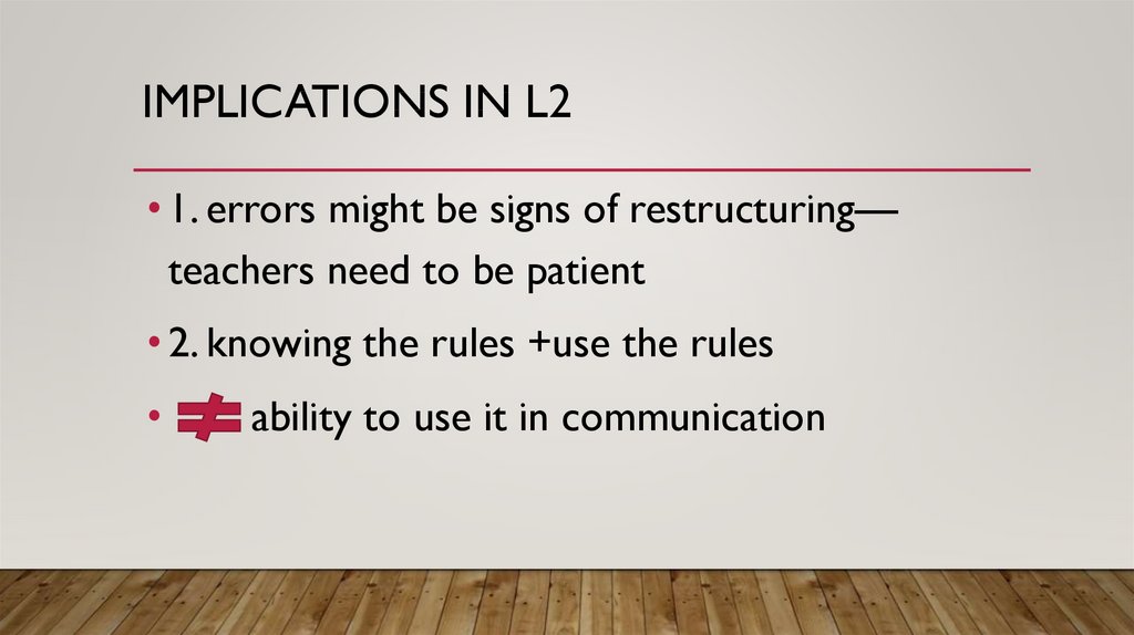 implications in l2