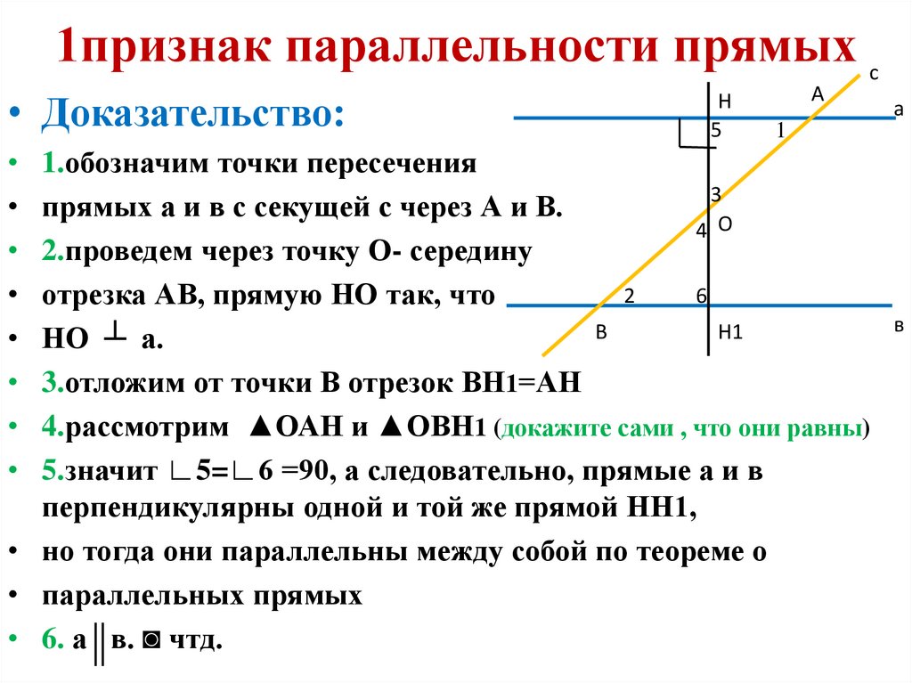 Доказательство параллельных прямых. Доказательство 1 признака параллельности прямых. 1 Признак параллельности 2 прямых доказательство. 1. Первый признак параллельности прямых. Доказательство.. Признаки параллельности прямых доказательство 1 признак.