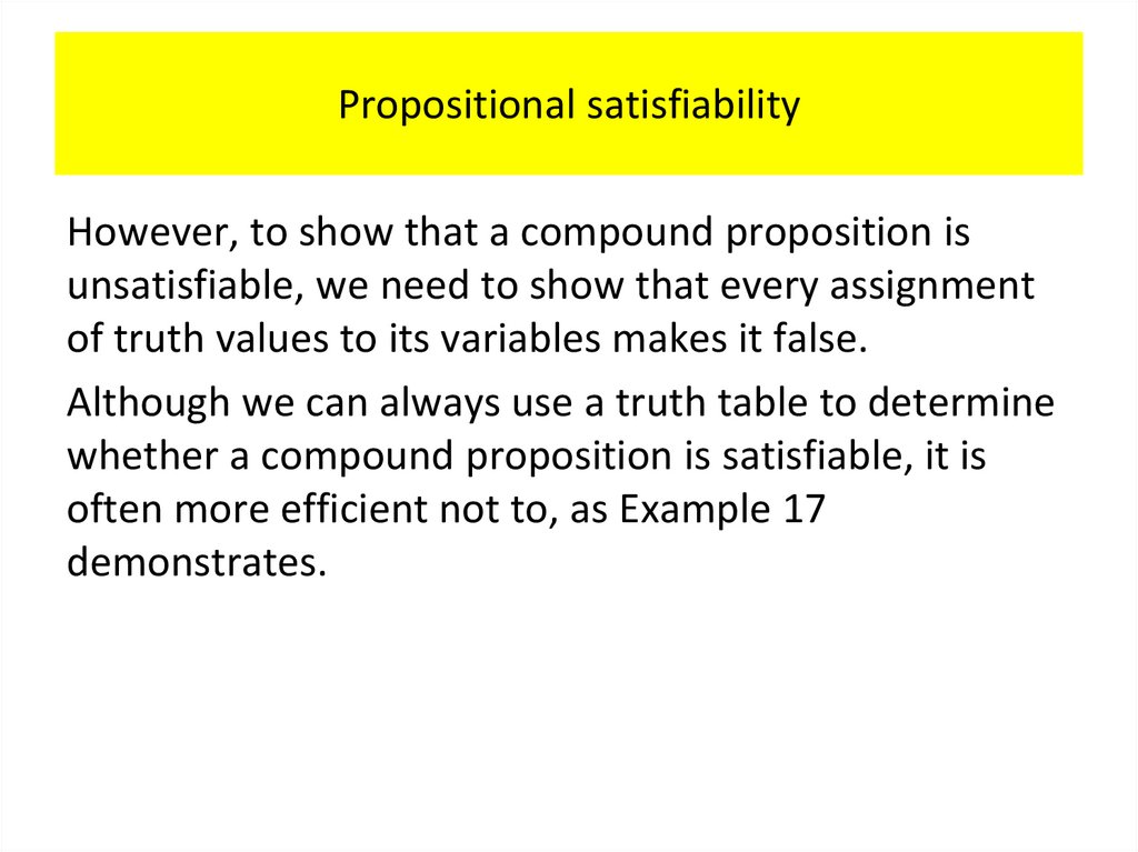 Propositional satisfiability