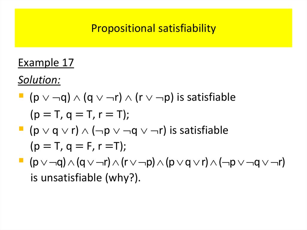 Propositional satisfiability
