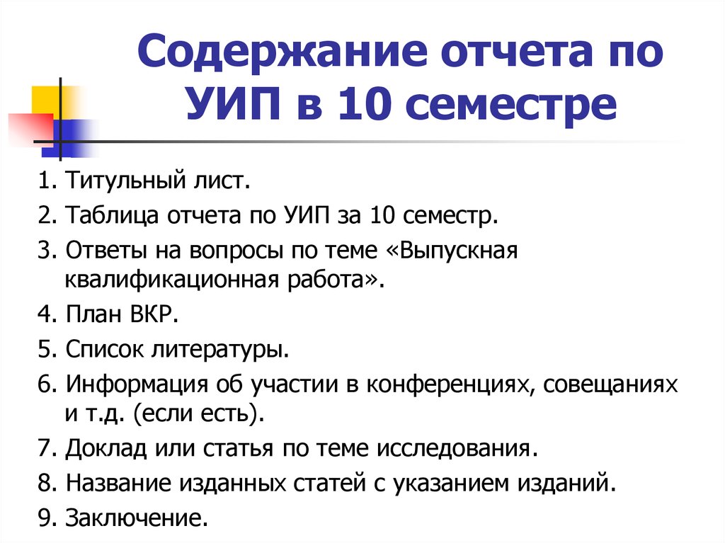 Отчет оглавление