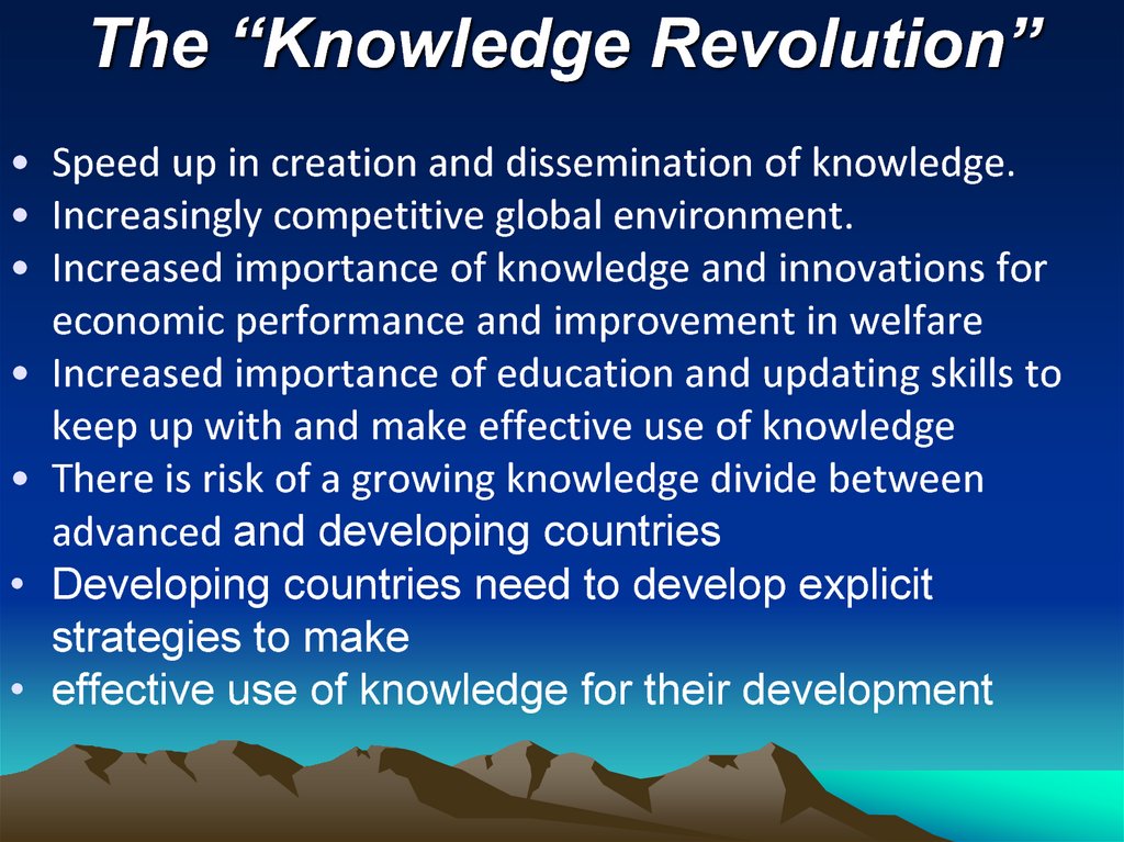 The “Knowledge Revolution”