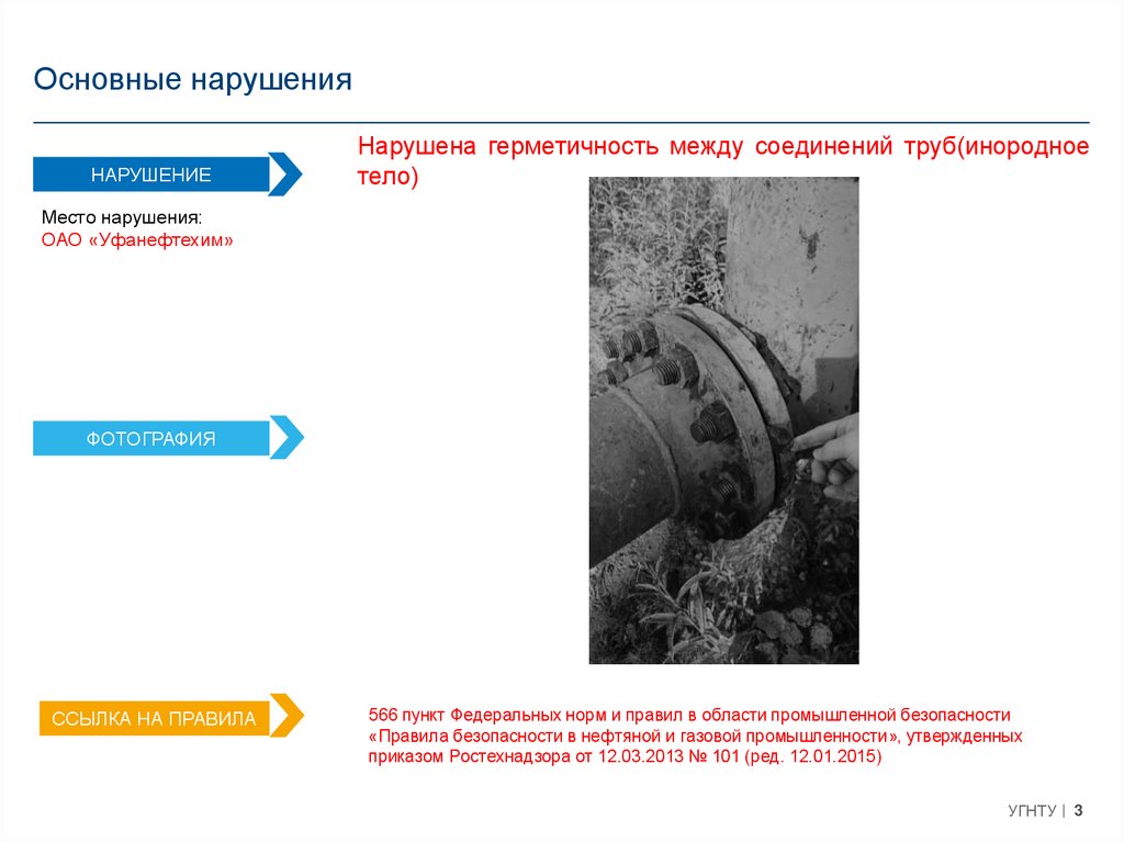 Нарушение требований промышленной безопасности