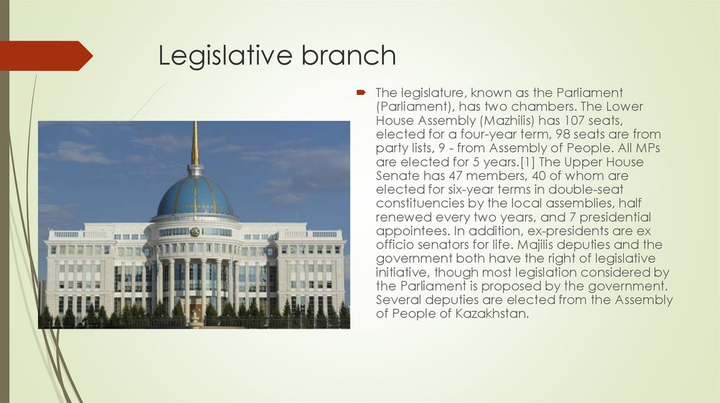 Legislative branch
