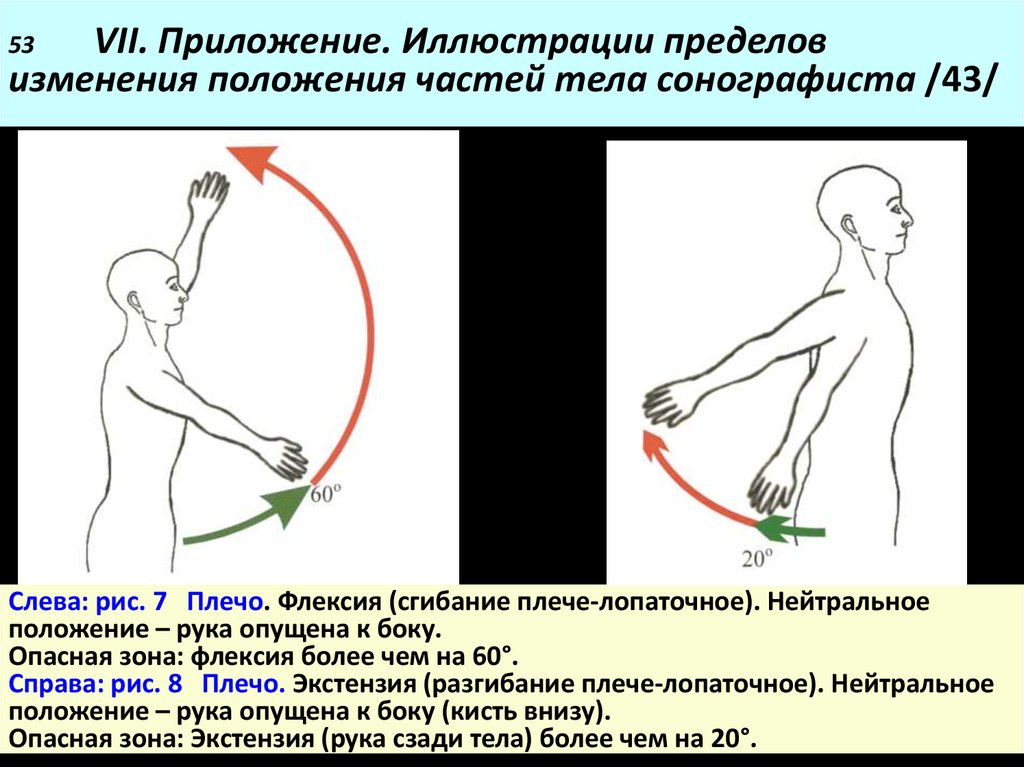 Положение частей тела