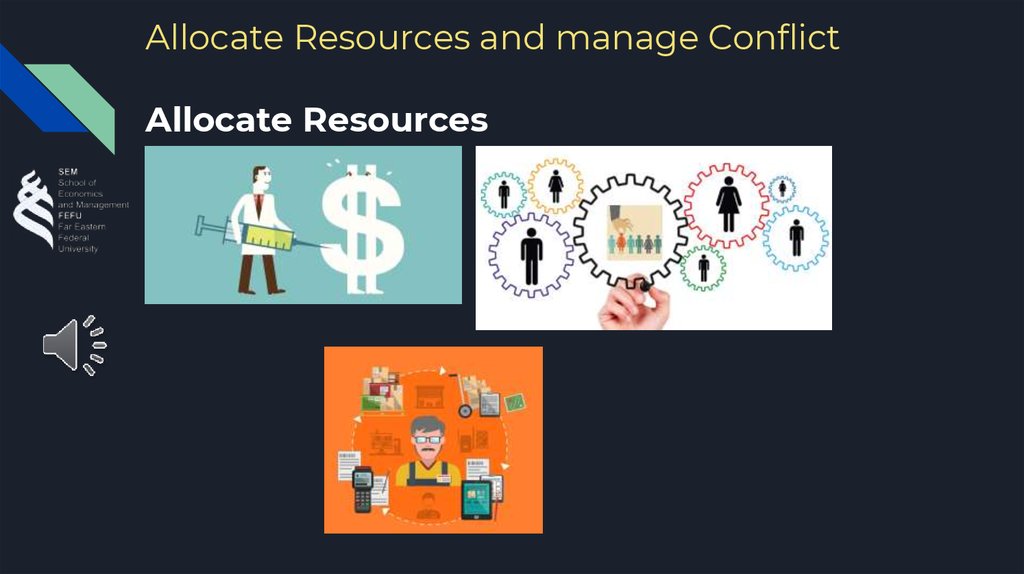 Allocate Resources and manage Conflict Allocate Resources