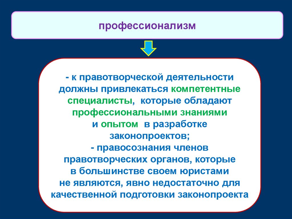 В правотворческой практике в подготовке проектов обычно