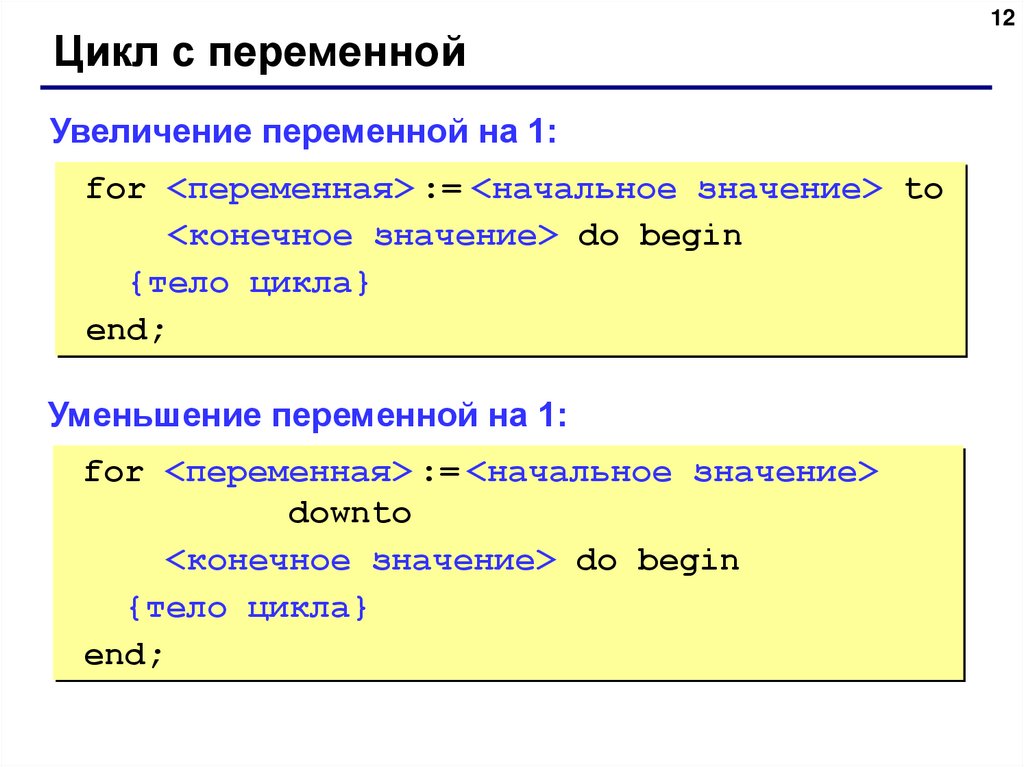 Циклы паскаль презентация