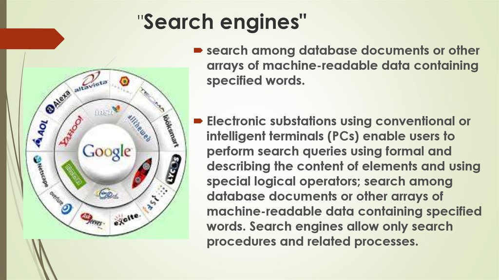 "Search engines"