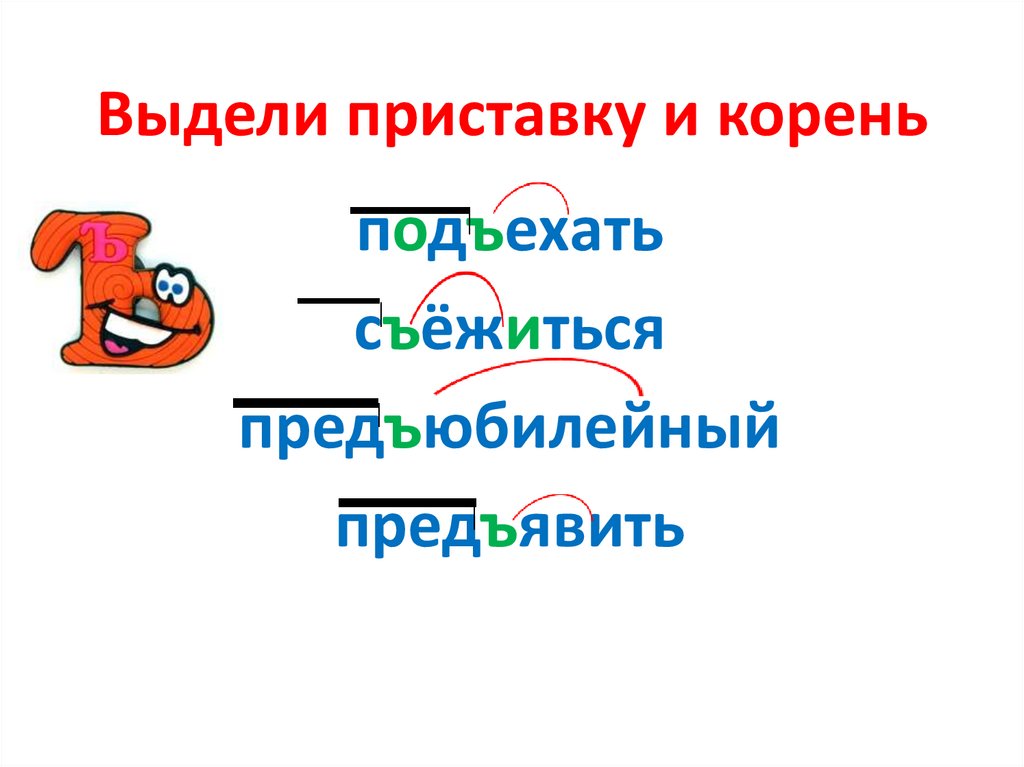 Как выделяется приставка в русском языке фото
