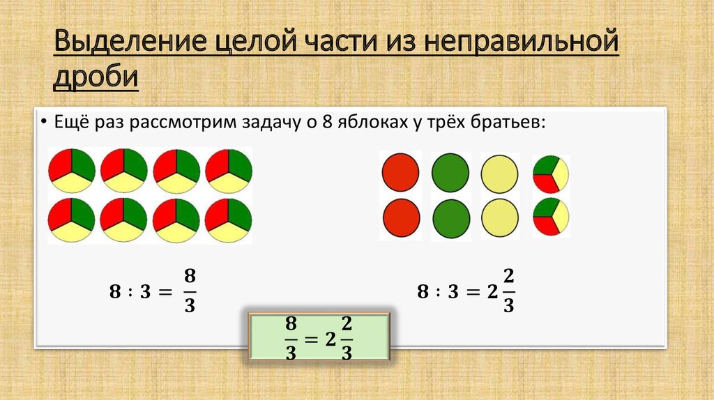 Выделить целое число