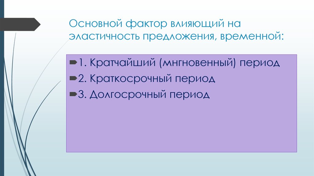 Временное предложение. Факторы влияющие на эластичность предложения. Что влияет на эластичность предложения. Факторы кроме временного влияющие на эластичность предложения.