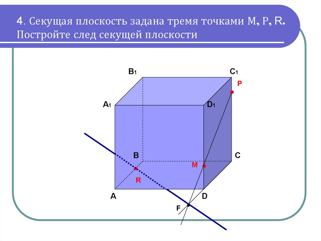 Метод следов. Секущую плоскость. Метод сечения плоскостей. Секущие плоскости. Построение плоскости методом следов.