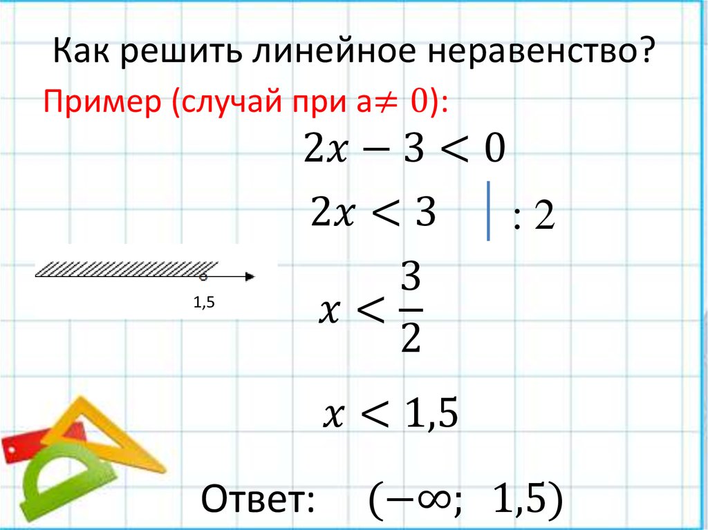 Как решить линейное неравенство?