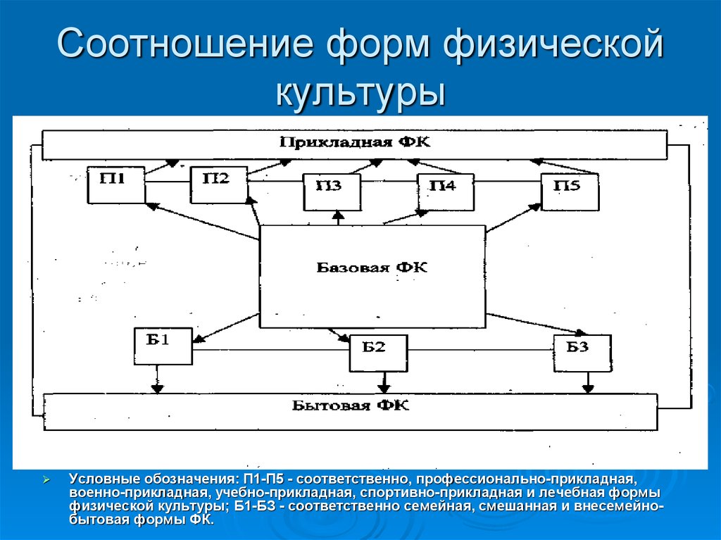 Основой производственной физической культуры является. Основные аспекты физической культуры. Взаимосвязь форм культуры. Соотношения форм.