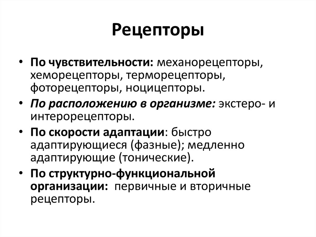 Функции болевых рецепторов