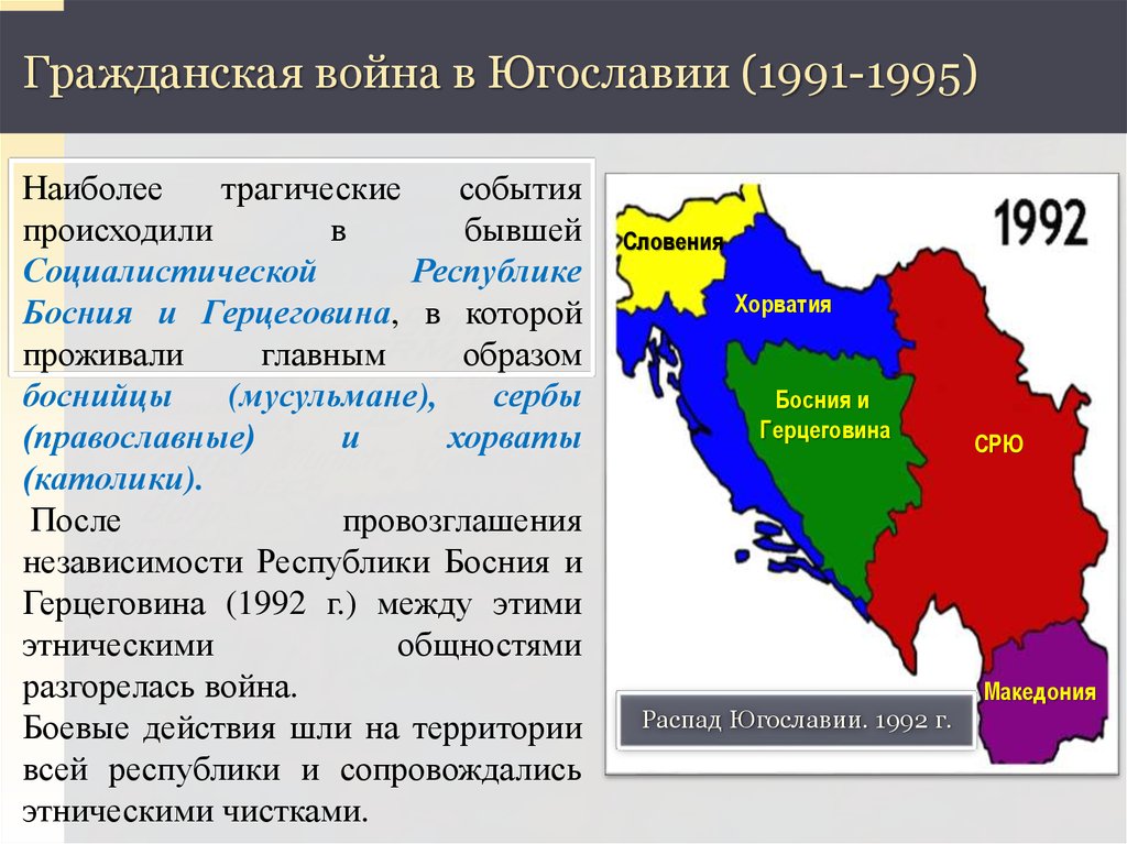 Гражданская война в Югославии (1991-1995)