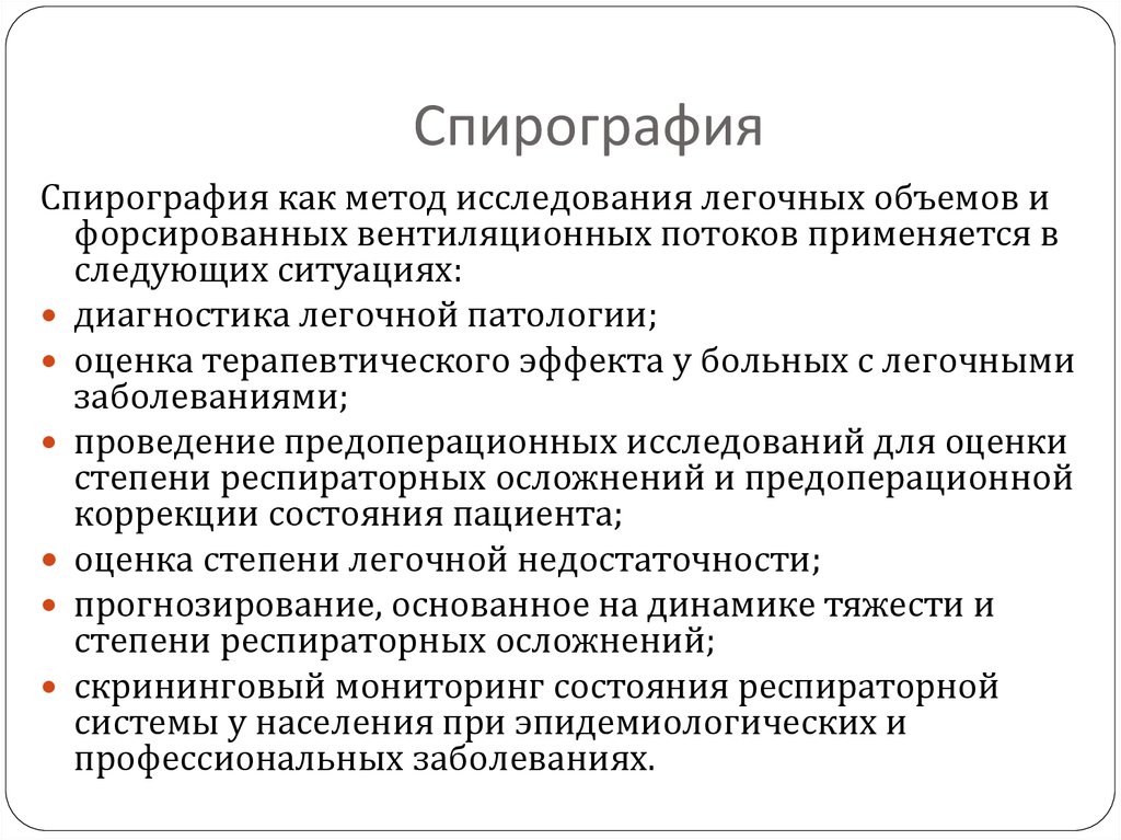 Результаты спирографии