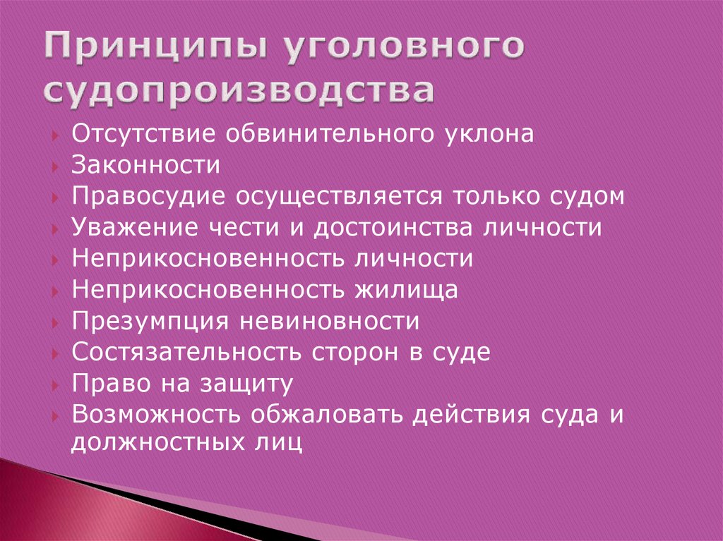 Принципы уголовного судопроизводства